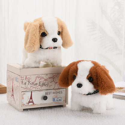 Cute Realistic Plush Puppy Dog Walking Barking Pet Toy