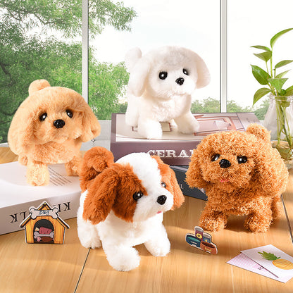 Cute Realistic Plush Puppy Dog Walking Barking Pet Toy