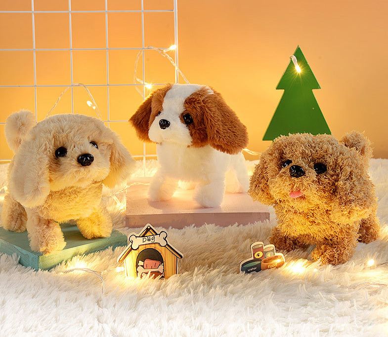 Cute Realistic Plush Puppy Dog Walking Barking Pet Toy