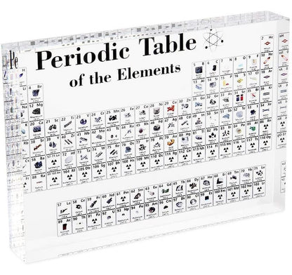 Acrylic Chemical Periodic Table of Elements Display Block