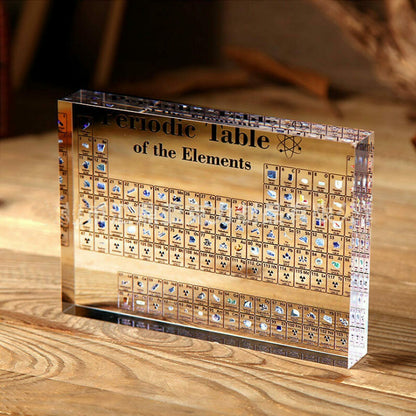 Acrylic Chemical Periodic Table of Elements Display Block