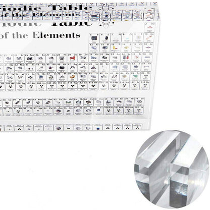 Acrylic Chemical Periodic Table of Elements Display Block