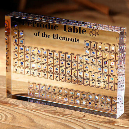 Acrylic Chemical Periodic Table of Elements Display Block