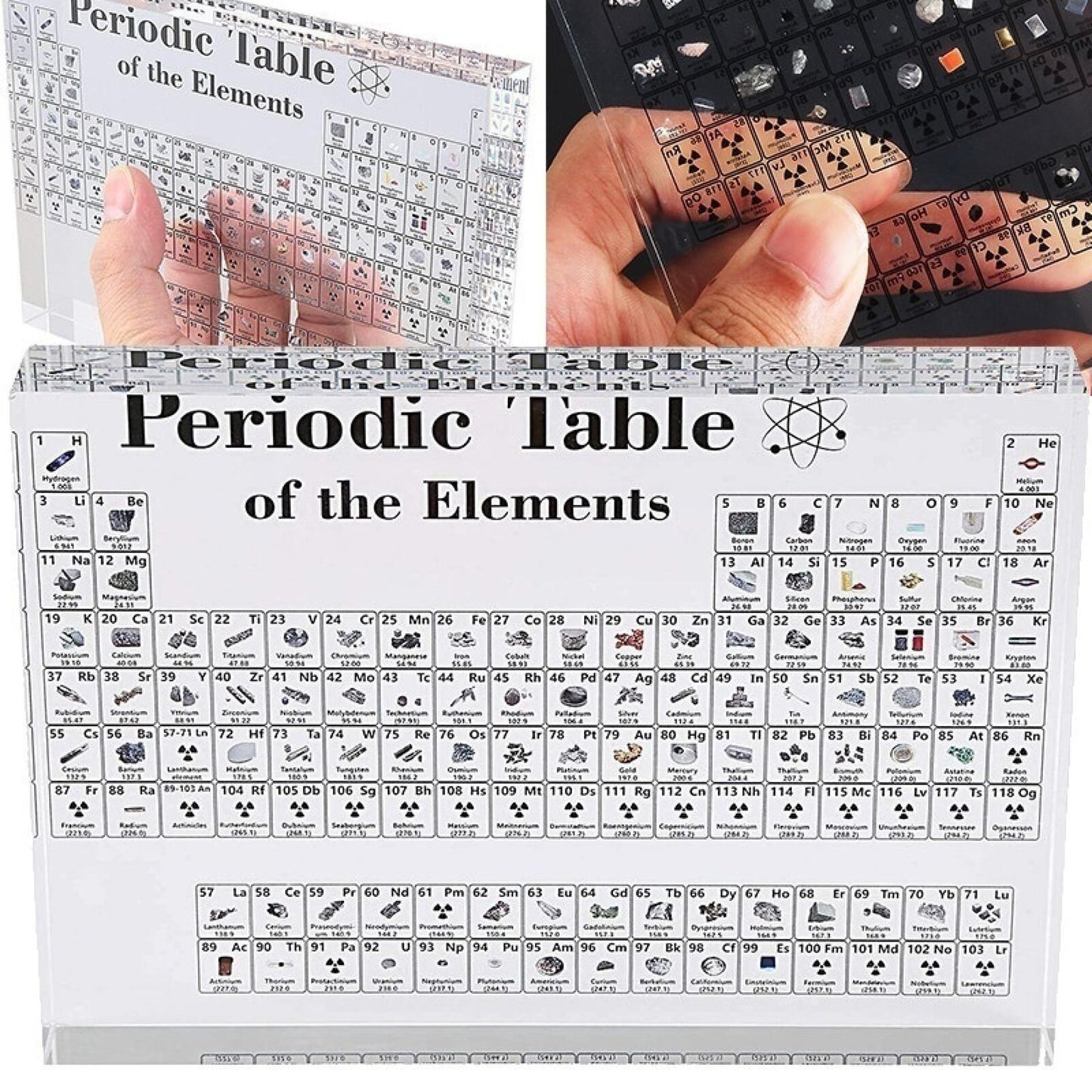 Acrylic Chemical Periodic Table of Elements Display Block