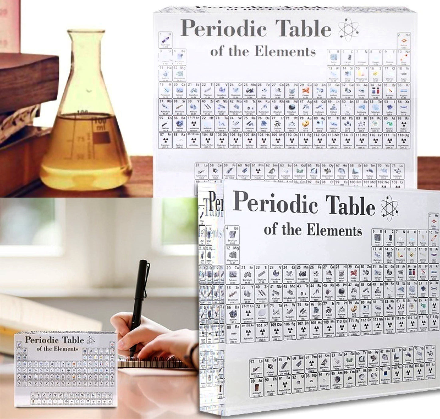 Acrylic Chemical Periodic Table of Elements Display Block