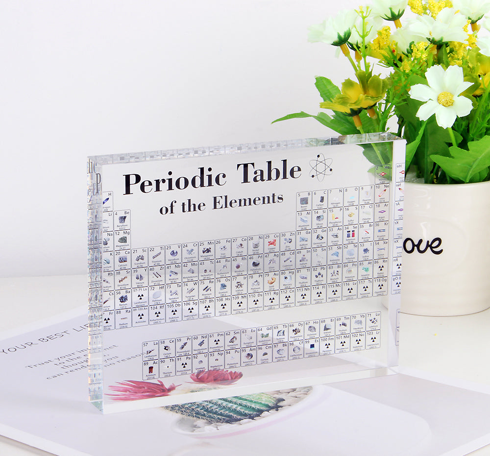 Acrylic Chemical Periodic Table of Elements Display Block