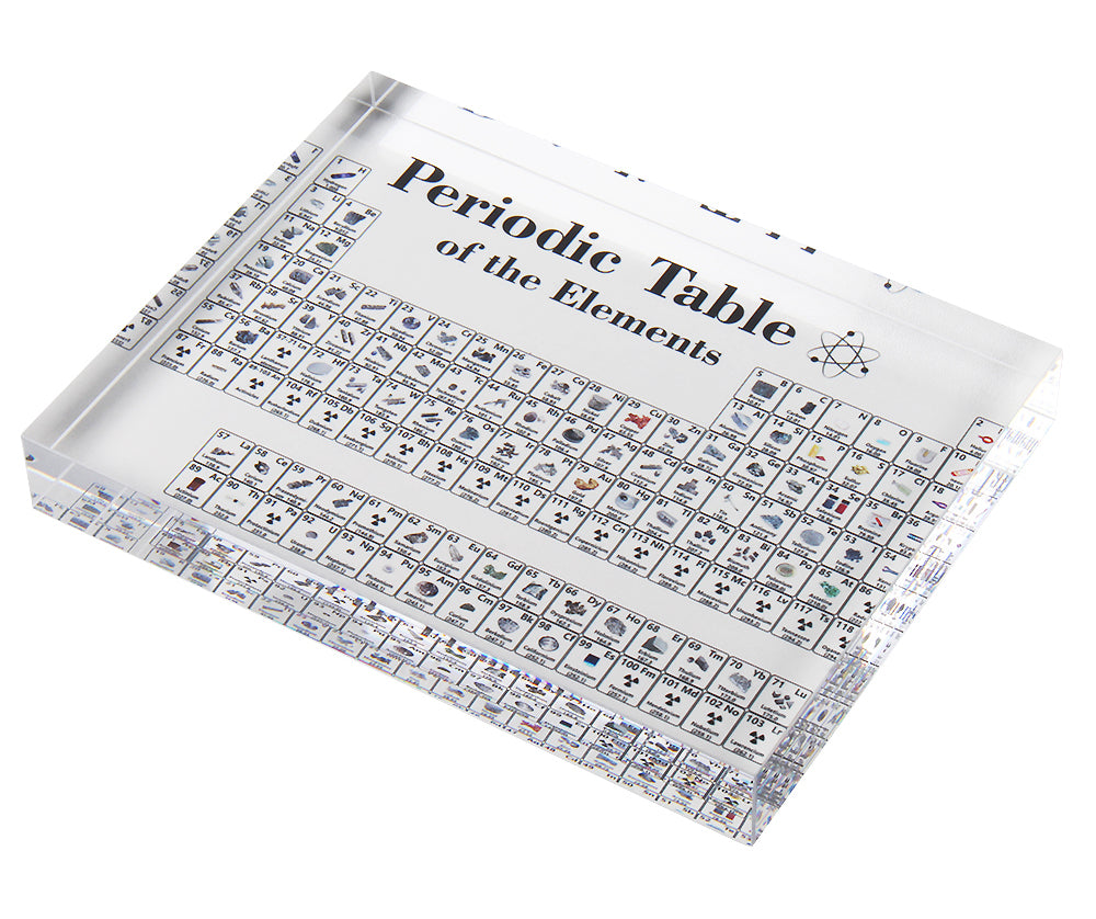 Acrylic Chemical Periodic Table of Elements Display Block