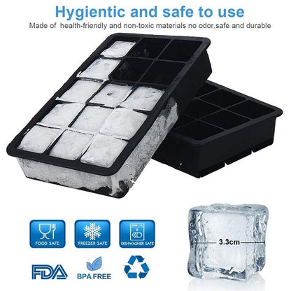 15 Grid Cube Silicone Ice Cube Tray Mould