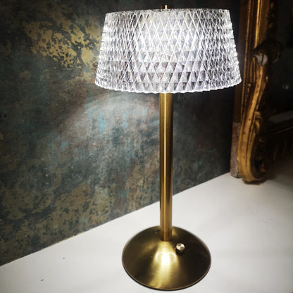Luxe Diamond Crystal Table Lamp Touch-Dimmable LED Rechargeable Night Light