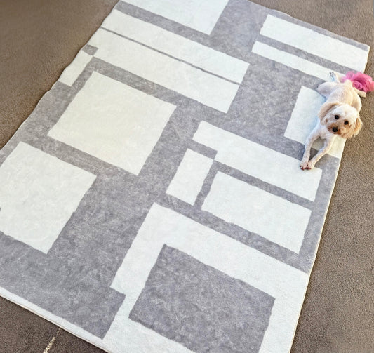 Lush Plush Balance Bedroom/Living Room Cotton Carpet Area Rug (200 x 140)