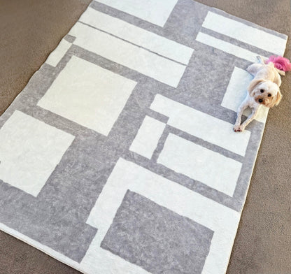 Lush Plush Balance Bedroom/Living Room Cotton Carpet Area Rug (200 x 140)