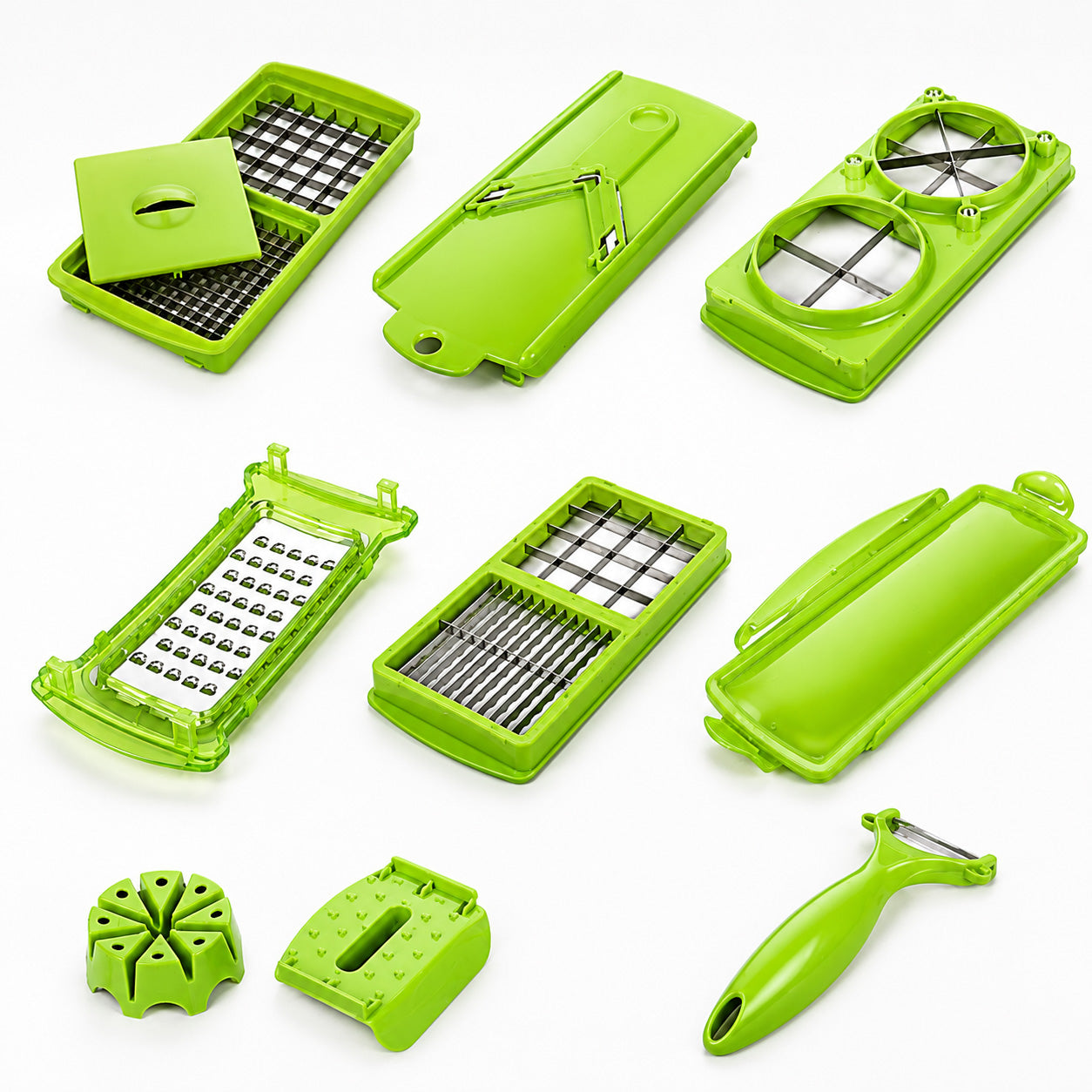 Vegetable Fruit Dicer Slicer Food Processor Cutter 12 Piece Set