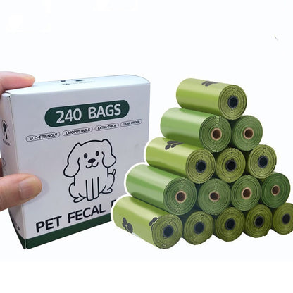 240 PCS Extra Thick Paw Print Pet Poop Bag Biodegradable Dog Waste Bags