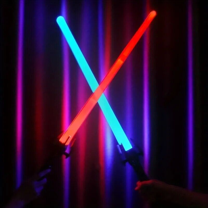 2 PCS Lightsaber Laser Sword Toys 2-in-1 Dueling Light Saber (Blue)