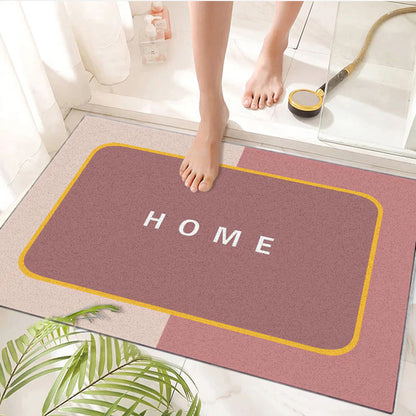 Super Absorbent Floor Bath Door Mat Non-Slip Rug Doormat (Coral, 50 x 80)