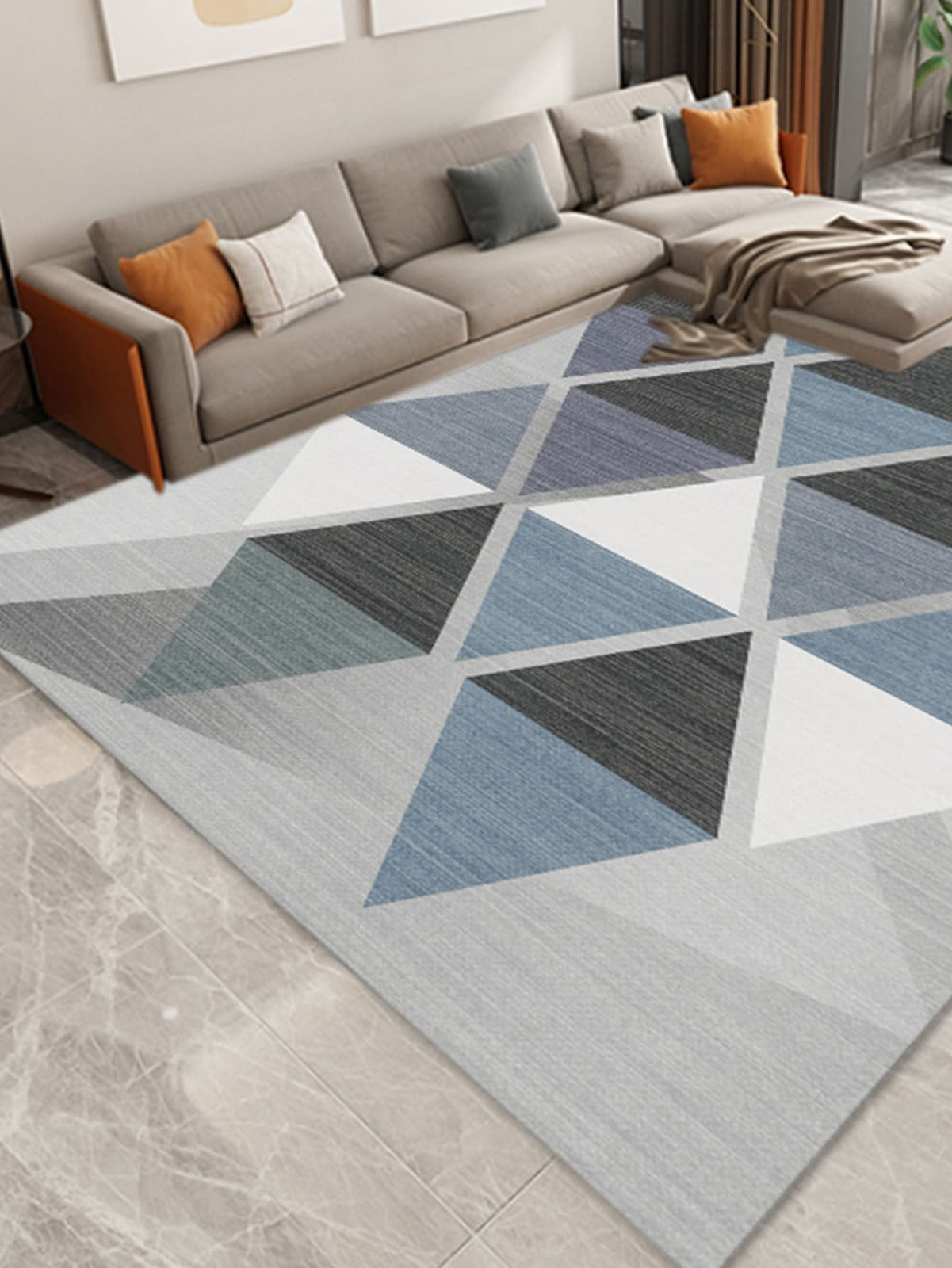 XL Extra Large Geo Designer Rug Carpet Mat (300 x 200)