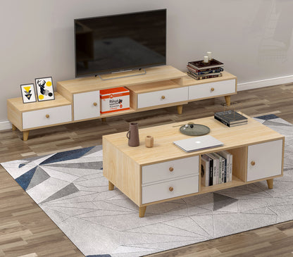 Deluxe Unity Wooden Coffee Table with Drawers