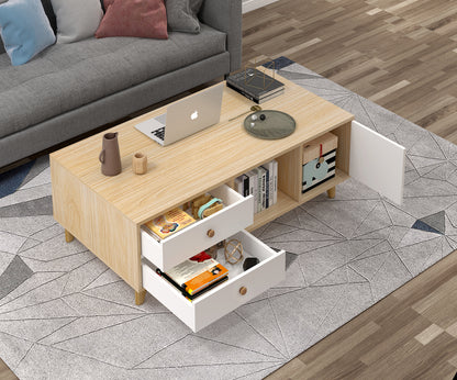 Deluxe Unity Wooden Coffee Table with Drawers