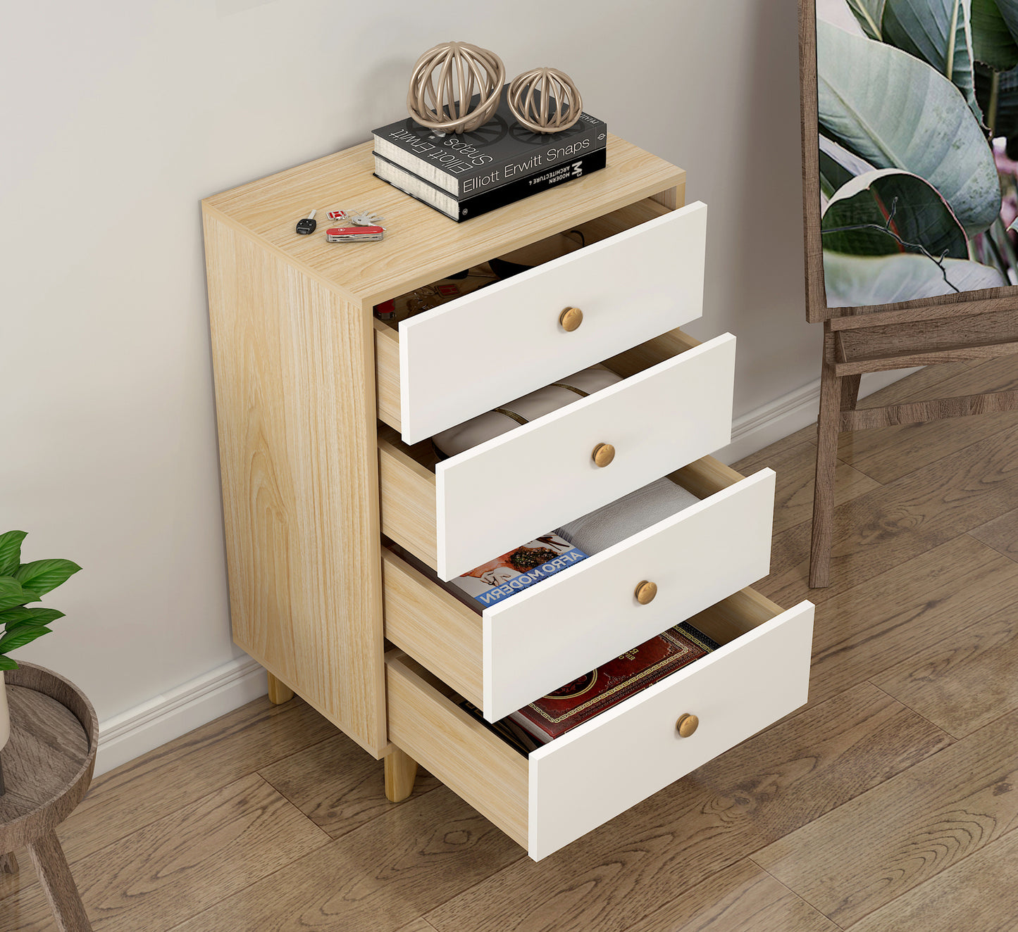 Deluxe Unity Tallboy Chest of Drawers (White)