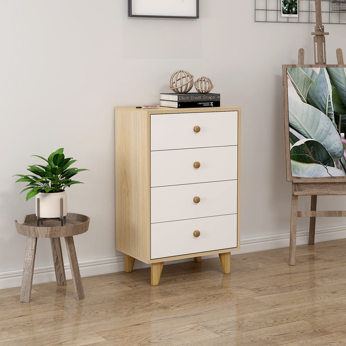 Deluxe Unity Tallboy Chest of Drawers (White)