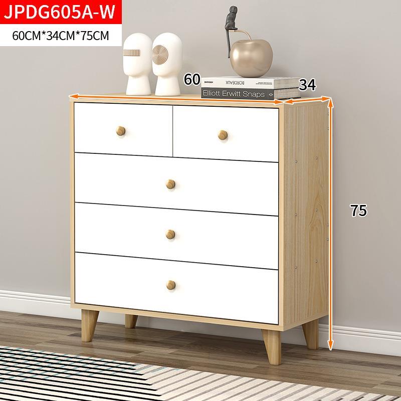 Deluxe Unity Tallboy Chest of 5 Drawers (White)