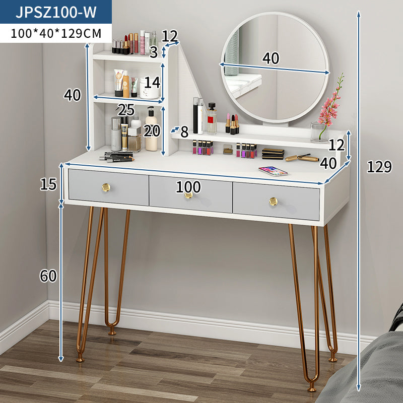 Caesar Deluxe Large Dresser Vanity Table with Mirror and Storage Drawers