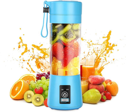 Portable Glass Juicer Blender Mini Mixer Smoothie Maker (Blue)