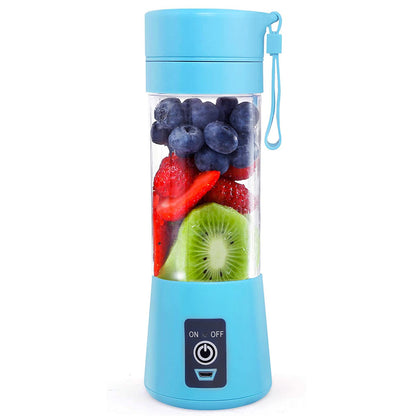 Portable Glass Juicer Blender Mini Mixer Smoothie Maker (Blue)