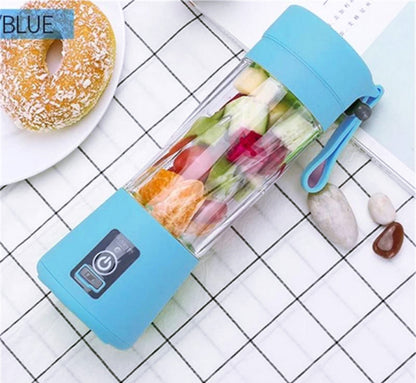 Portable Glass Juicer Blender Mini Mixer Smoothie Maker (Blue)