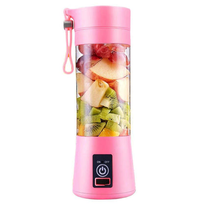 Portable Glass Juicer Blender Mini Mixer Smoothie Maker (Pink)