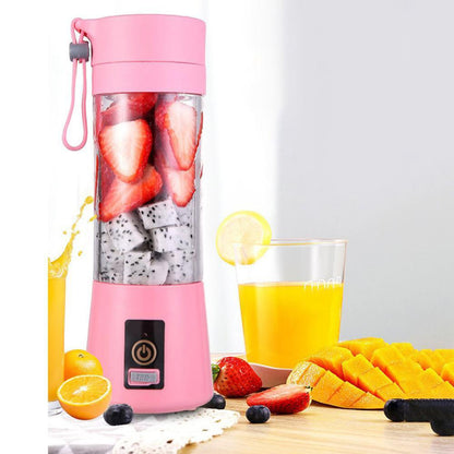 Portable Glass Juicer Blender Mini Mixer Smoothie Maker (Pink)