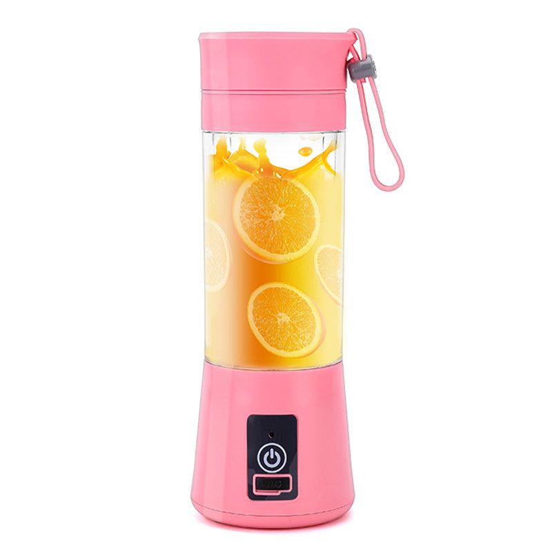 Portable Glass Juicer Blender Mini Mixer Smoothie Maker (Pink)