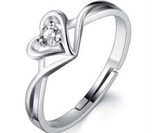 S925 Sterling Silver Love Heart Adjustable