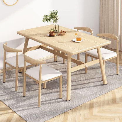 Apollo Wood and Steel Dining Table (Oak)