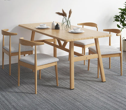 Apollo Wood and Steel Dining Table (Oak)