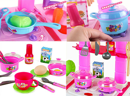 Deluxe Multifunction Kitchen Kids Pretend Play Toy Set