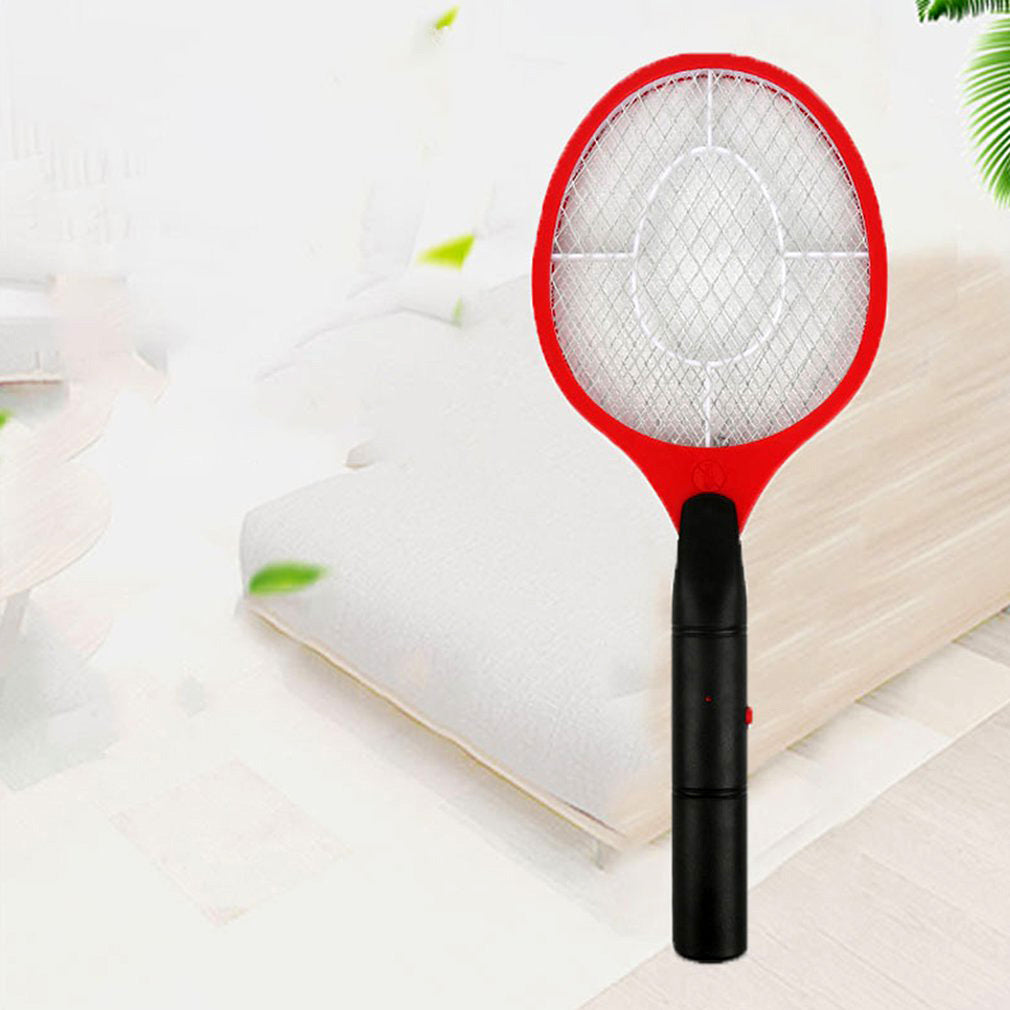 Electric Bug Zapper Fly Swatter Zap Mosquito Insect Killer Handheld Racket (Red)