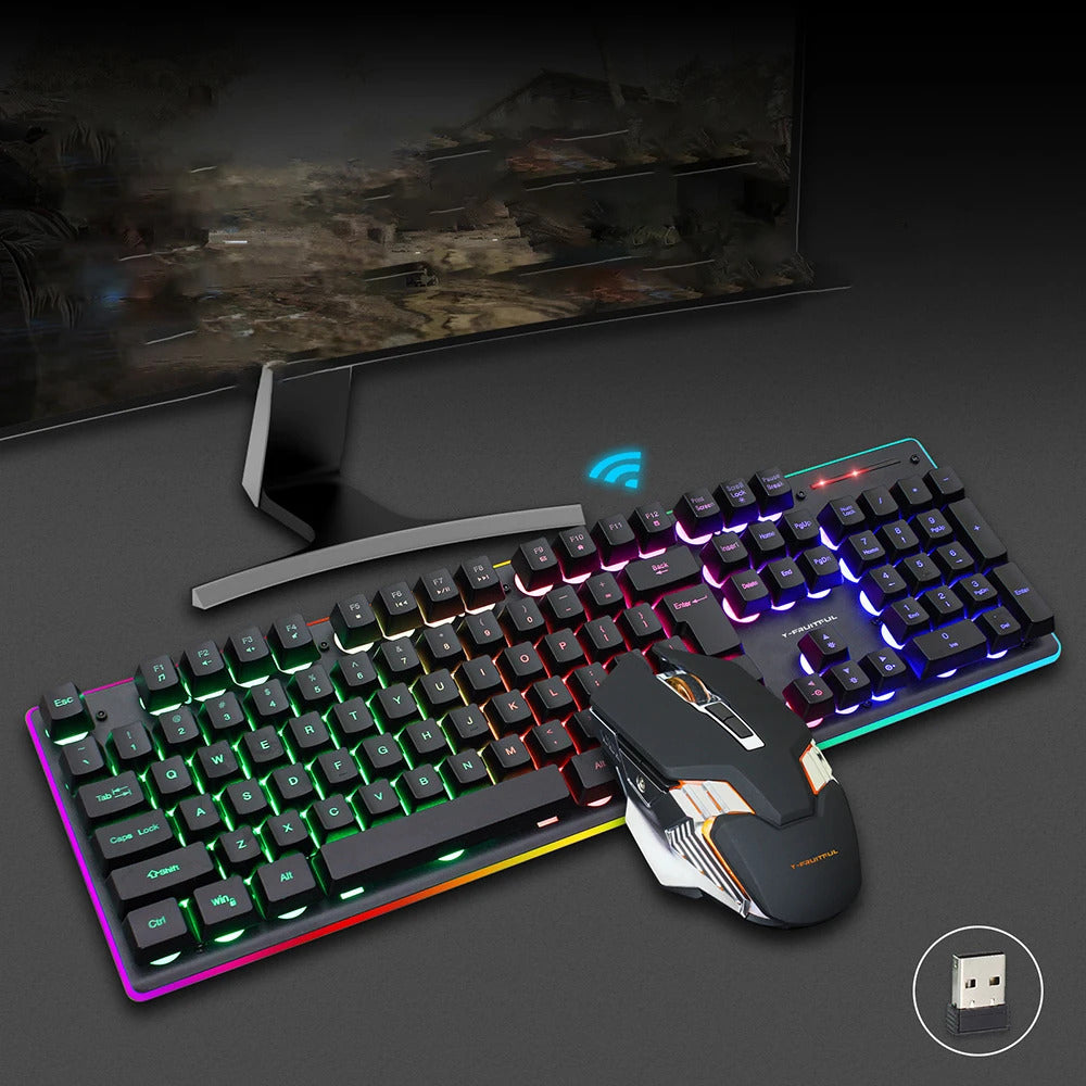 RGB Wireless Mechanical Gaming Keyboard and Mouse Combo Set