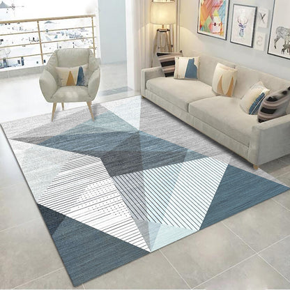 Mist Blue Modern Rug Carpet Mat (160 x 120)