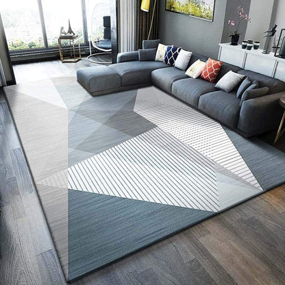 Mist Blue Modern Rug Carpet Mat (160 x 120)