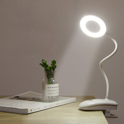 Ultra Bright LED Ring Light Desk Lamp with Clip