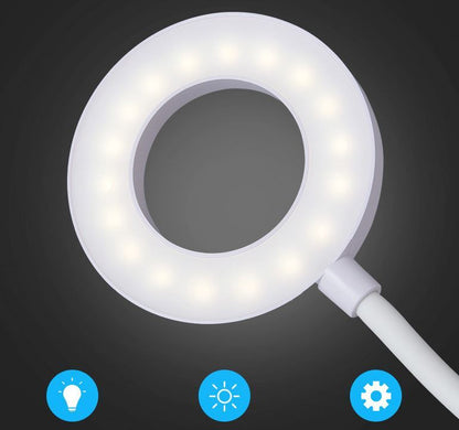 Ultra Bright LED Ring Light Desk Lamp with Clip