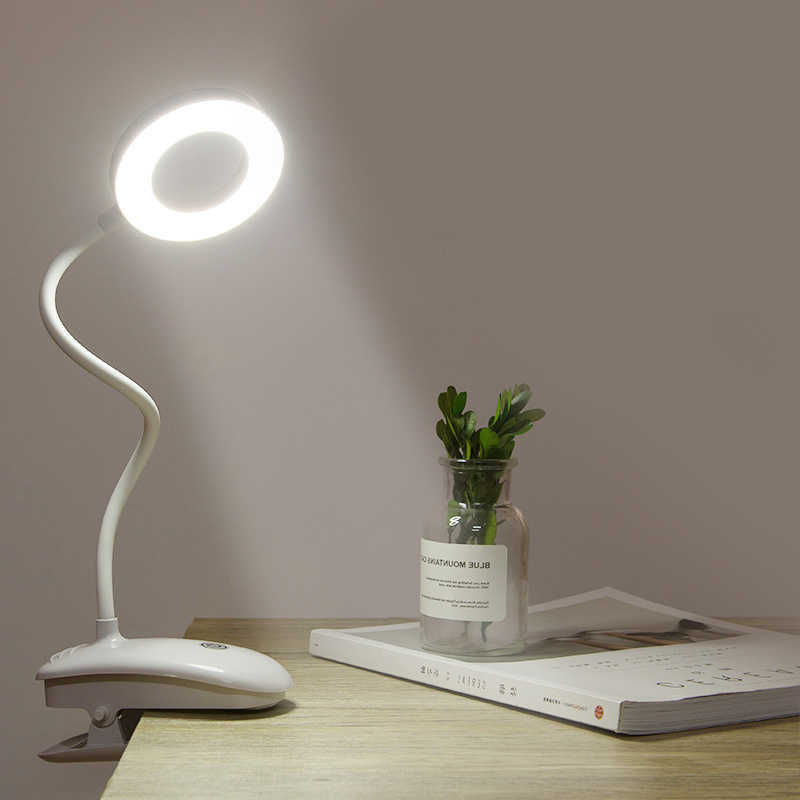 Ultra Bright LED Ring Light Desk Lamp with Clip