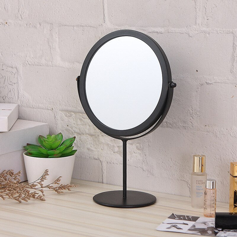 360-degree Rotating Dressing Makeup Vanity Cosmetic Tabletop Mirror (Black)