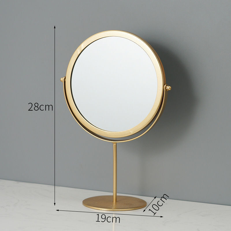 360-degree Rotating Dressing Makeup Vanity Cosmetic Tabletop Mirror (Gold)