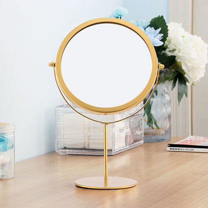 360-degree Rotating Dressing Makeup Vanity Cosmetic Tabletop Mirror (Gold)