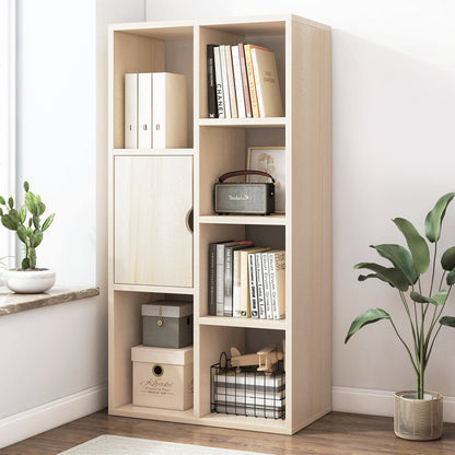 Aura Organizer Bookcase Storage Display Shelf Cabinet Closet (White Oak)