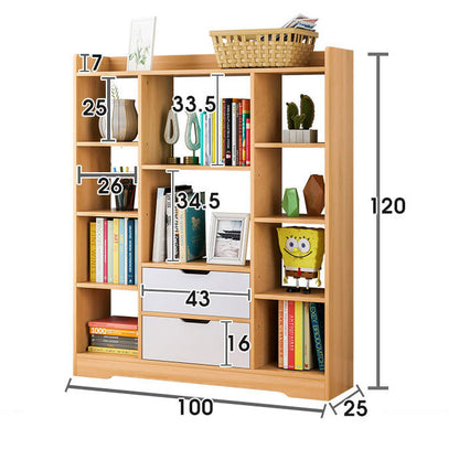 Eden Wardrobe Cupboard Bookshelf with Drawer Furniture (White)