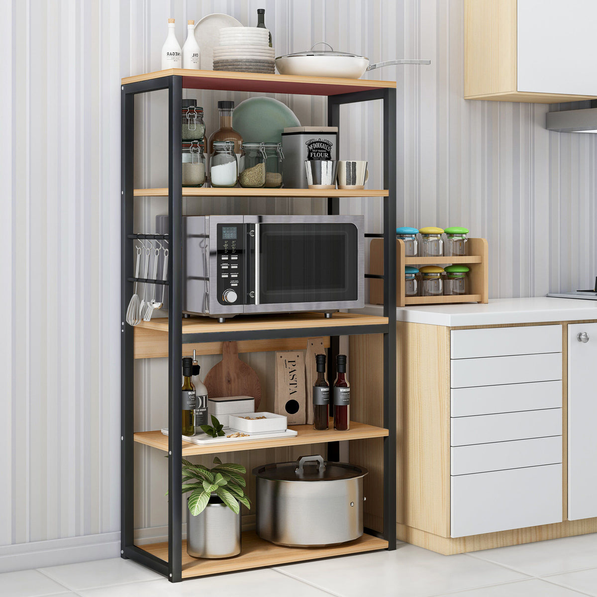 Conti Rack Continental Kitchen Organiser Rack Storage Shelf (Oak)