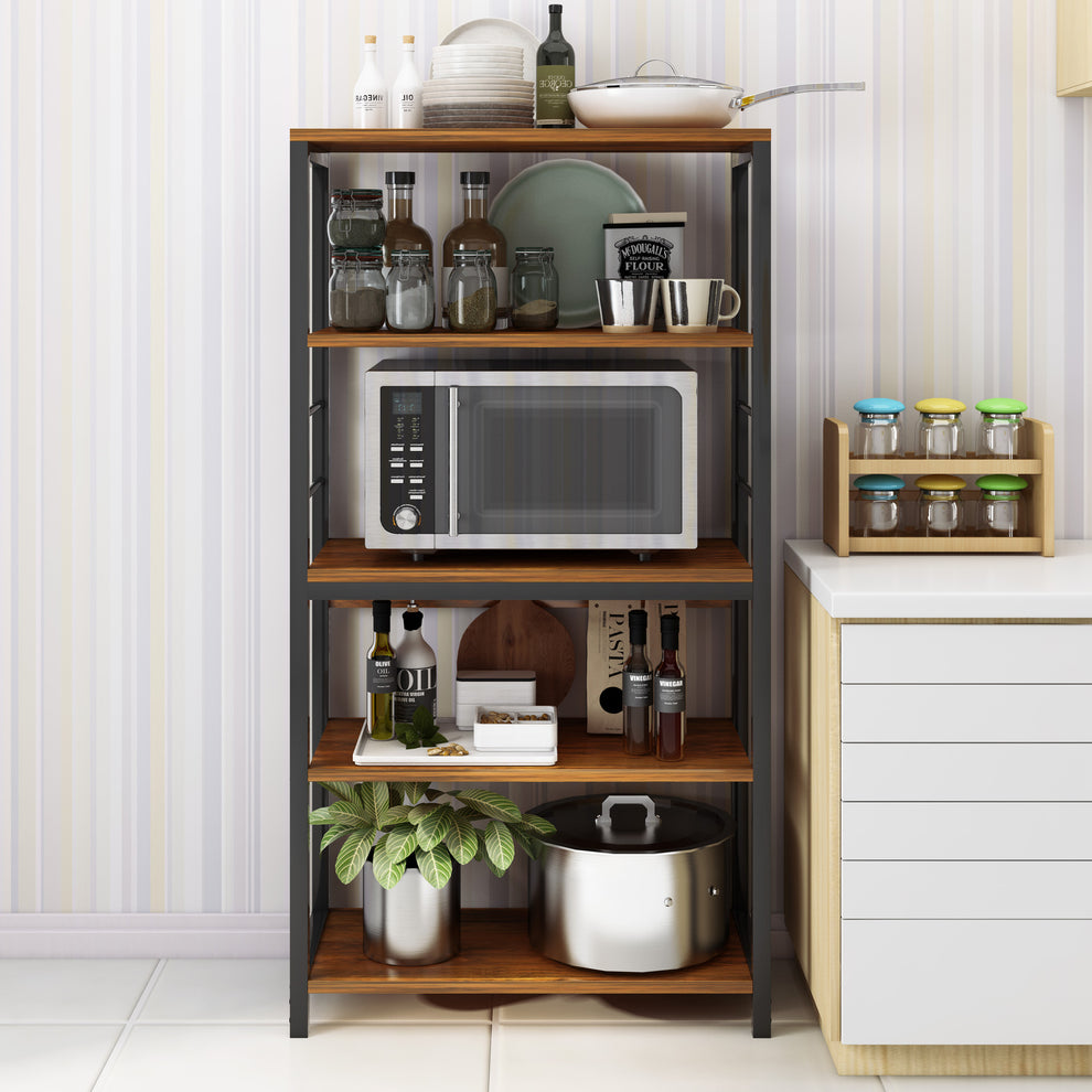 Conti Rack Continental Kitchen Organiser Rack Storage Shelf (Rustic Wood)